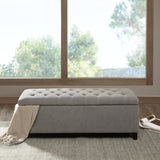 Madison Park Shandra Modern/Contemporary Tufted Top Soft Close Storage Bench FPF18-0487 Grey