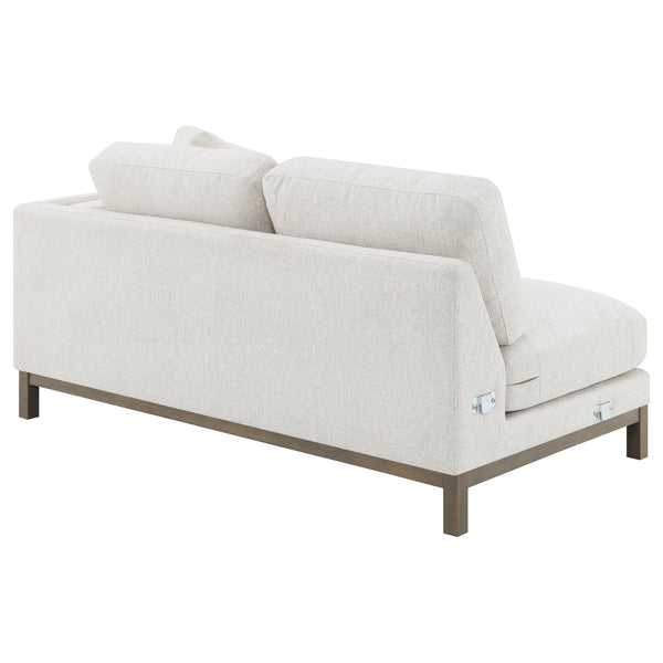 English Elm O'brien Sectional with Chaise Plush Sand Fabric Contemporary Living Room Sofa B062S01529