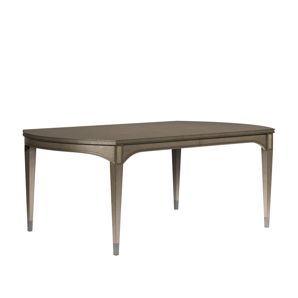 A.R.T. Furniture Cove Rectangular Dining Table With Elegant Primavera Veneers – Extends 78 To 122 Inches, Seats 8! Grey Rubberwood Solids,Primavera Veneer,Metal 349220-2743