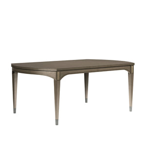 A.R.T. Furniture Cove Rectangular Dining Table With Elegant Primavera Veneers – Extends 78 To 122 Inches, Seats 8! Grey Rubberwood Solids,Primavera Veneer,Metal 349220-2743