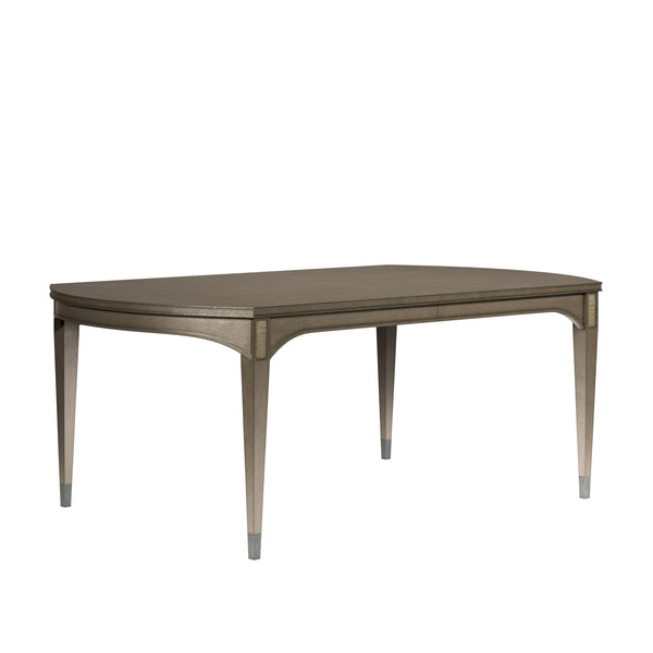 A.R.T. Furniture Cove Rectangular Dining Table With Elegant Primavera Veneers – Extends 78 To 122 Inches, Seats 8! Grey Rubberwood Solids,Primavera Veneer,Metal 349220-2743