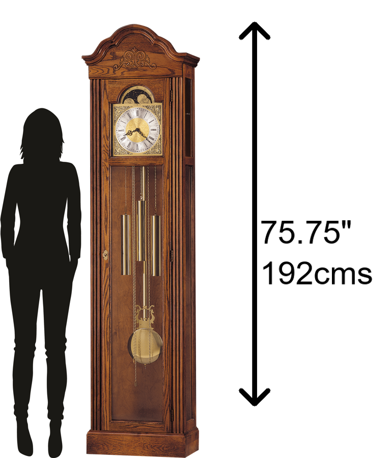 Hekman Furniture 610519 Ashley Grandfather Clock - Elegant Oak Design, Westminster Chime, Moon Phase, And Security Lock Yorkshire Oak Ashley Grandfather Clock 610519