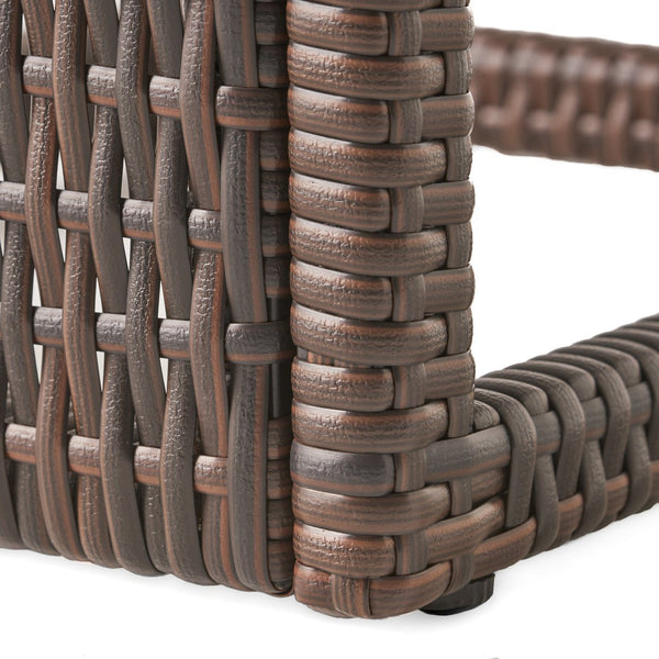 English Elm Christopher Knight Home® - BUCHAREST End Table — Weather-Resistant PE Rattan Side Table in Mixed Brown, U-Shaped Space-Saver (90) 57663.00