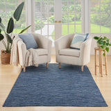 Nourison Practical Solutions PSL01 Machine Made Power-loomed Borderless Design Indoor/Outdoor Modern Outdoor Rug Navy Blue, Navy Blue 100% Polypropylene 99446939760