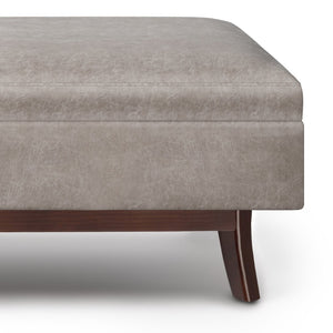 English Elm Owen - Versatile Rectangular Storage Ottoman In Distressed Grey Taupe For Modern Living Spaces B136P159184-GIGA