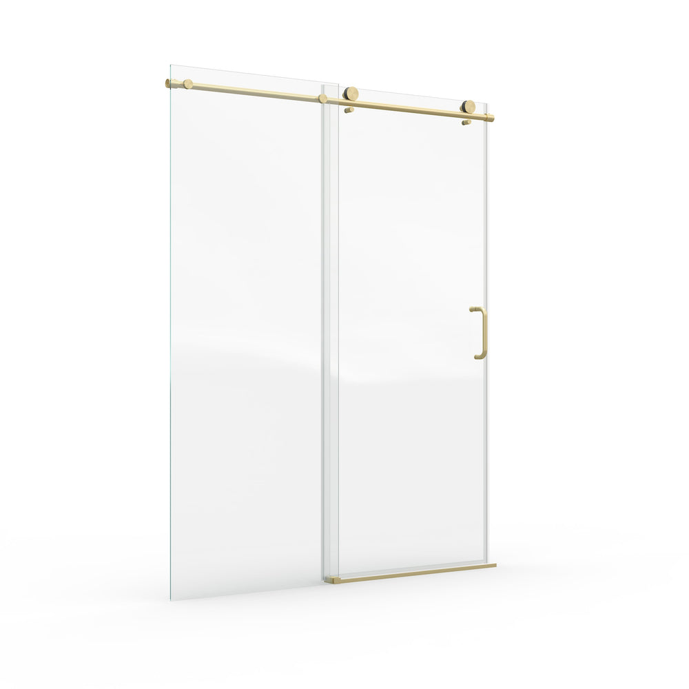 English Elm 25d06 Shower Door Hardware Kit with Handle Rollers Brackets and Anti-jump Knobs Brushed Gold W1573P416178