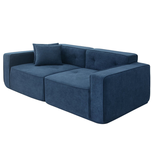 English Elm Modern Teddy Velvet Sofa – 3-Seat Full Foam Comfort, Soft Polyester-Cotton Cushions, 72H Rebound Time W1183S00015