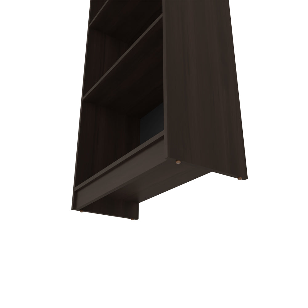 English Elm Bookcase Benzoni Nova - Modern Stained Walnut Finish With 4 Open Shelves For Stylish Storage Solutions B092P386504