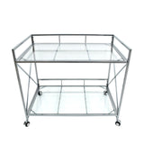 Christopher Knight Home® - Noble House - Ignatius Industrial Modern Iron and Glass Bar Cart, Silver