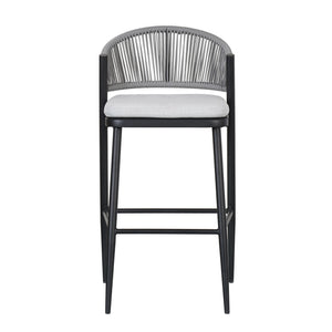 English Elm Christopher Knight Home® - Outdoor 30.25" Barstool Set Of 2 - Stylish Metal Frame & Pe Rattan Backrest For Patio Comfort N772P245120B