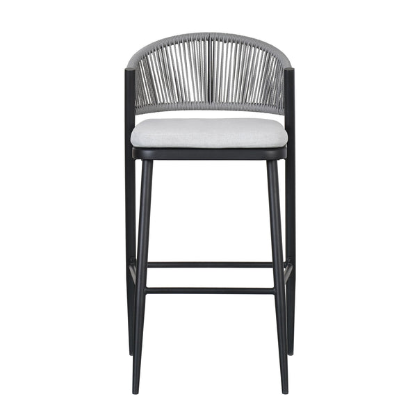 English Elm Christopher Knight Home® - Outdoor 30.25" Barstool Set Of 2 - Stylish Metal Frame & Pe Rattan Backrest For Patio Comfort N772P245120B