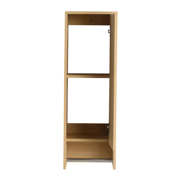 English Elm 12 Inch Wall Mounted Oak Storage Cabinet Soft Close Door for Bathroom or Study W1972P457945