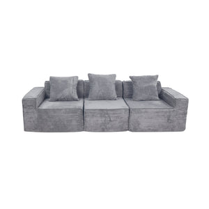 English Elm Floor Corduroy Convertible Couch Bed with Pillow Back & Armrests, CertiPUR-US Foam, Machine-Washable Cover W3341P329069