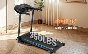English Elm Incline Folding Home Treadmill 3 Hp Motor 350 Lb Capacity with Bluetooth Speaker N728P266447A