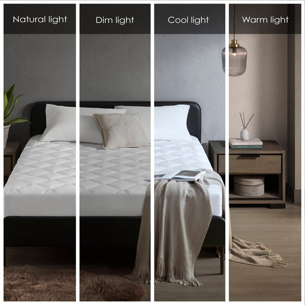 English Elm Overfilled Deep Pocket Mattress Pad Twin - Cooling Nylon Jersey, Silky Feel, Noiseless, Oeko‑Tex Certified, Deep 18" Fit White 17.72 L x 15.94 W x 7.48 H B035P268150