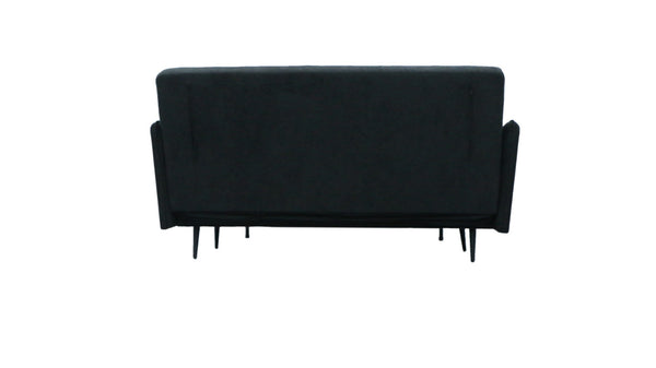 English Elm Leandro Convertible Loveseat Sleeper Foam Cushions Iron Legs Studio Apartment Sofa Black B2749P413199