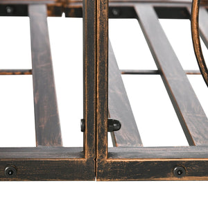 English Elm Outsunny 6' Decorative Metal Garden Bridge With Siderails – Elegant Arc Footbridge For Ponds & Streams W2225P217550-GIGA