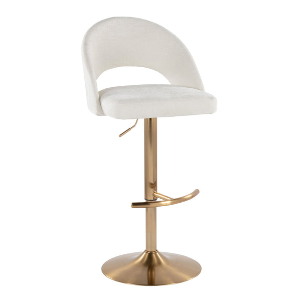 English Elm Fixed-height Metal Frame Barstools with Upholstered Seats and Geometric Footrest Set of 2 B202S01999