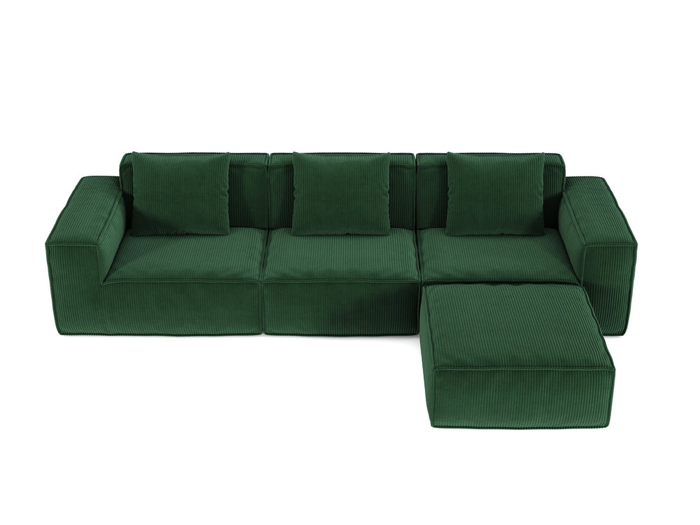 English Elm 118-Inch Modular Sofa Bed - Versatile Cloud Velvet Couch For 5, Soft Corduroy, No Assembly Needed! W3147S00030