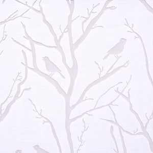 JLA Home Madison Park - Grommet Sheer Curtain Panel with Bird & Branch Burnout, Silver Grommets, Soft Light Filtering Elegance 95 L x 50 W x 0.13H MP40-3008
