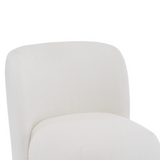 Christopher Knight Home® - Noble House - - Ultra-Soft Modern Low-Back Armless Accent Chair With Skin-Friendly Upholstery And Exquisite Round Pine Wood Feet, For Small Living Spaces, Living Room, Bedroom, Balcony, Office, Reading Nook, White