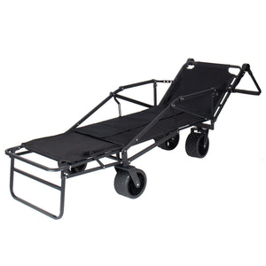 English Elm 2-in-1 Folding Wagon Chair with All-terrain Wheels Oxford Fabric 650lb Outdoor W2932P425338