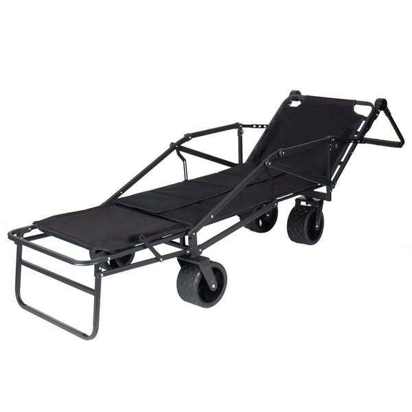 English Elm 2-in-1 Folding Wagon Chair with All-terrain Wheels Oxford Fabric 650lb Outdoor W2932P425338