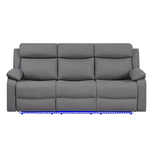 English Elm Blanche 2 Piece Reclining Sofa Set with Led Ambiance and Built in Audio System B201S00469