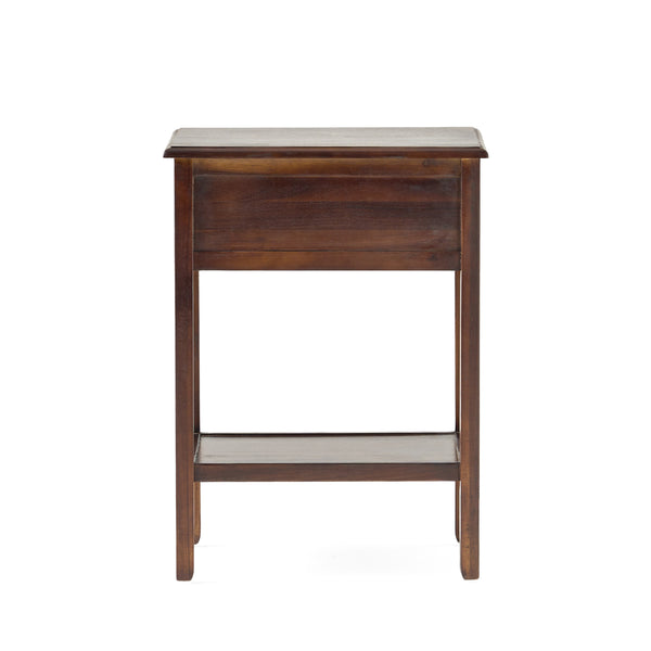 English Elm Christopher Knight Home® - End Table - Classic Brown Rubber Wood Design With Storage Drawer And Lower Shelf For Versatile Use N771P269301W