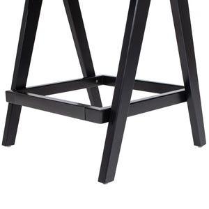 English Elm Jennifer Taylor Home - Milan 25.5” Modern Resin Webbing Back Bar Stool Set of 3 with Arms, Black Bouclé, Ergonomic Comfort B2719P238391