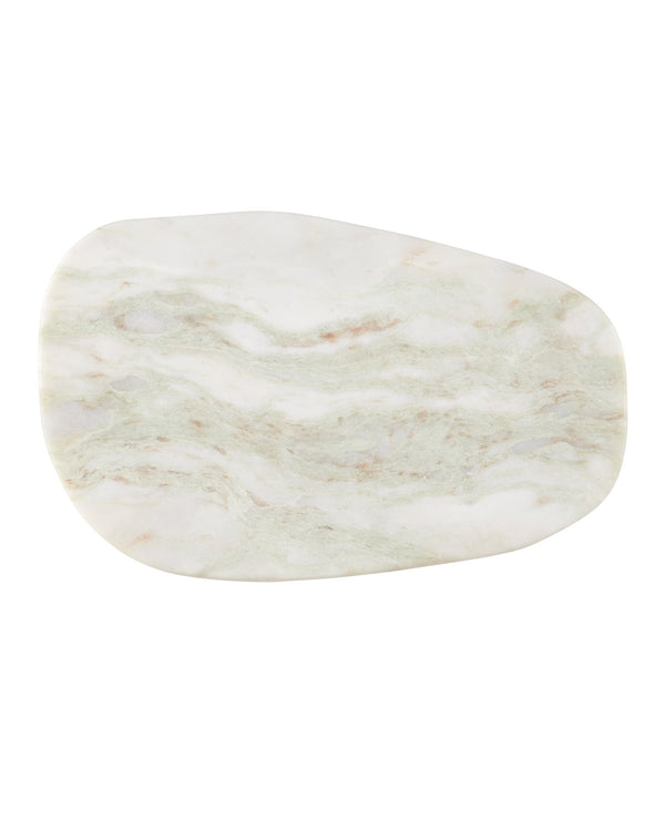 Currey & Company Bilbao Onyx Accent Table - Dramatic Design With Asymmetrical Top And Unique Veining For Stylish Décor White Aravali Onyx 3000-0327-currey-company