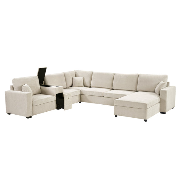 English Elm Swivel Barrel Accent Chair Chenille Tufted Round Club Seat for Living Room Lounge Beige N719S002350A