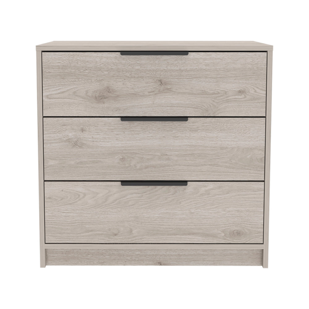 English Elm Kaia 3-Drawer Dresser Light Gray with Superior Top — Durable Particle Board Storage, 27"H x 27.5"W B07091878