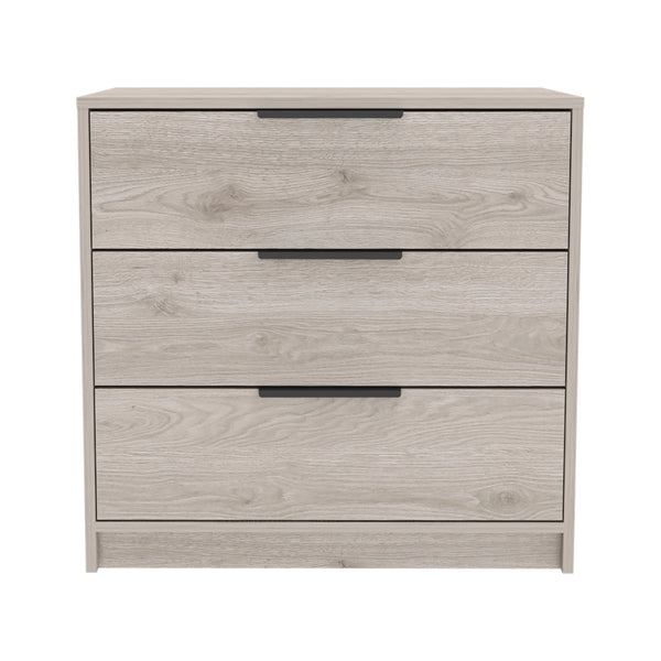 English Elm Kaia 3-Drawer Dresser Light Gray with Superior Top — Durable Particle Board Storage, 27"H x 27.5"W B07091878