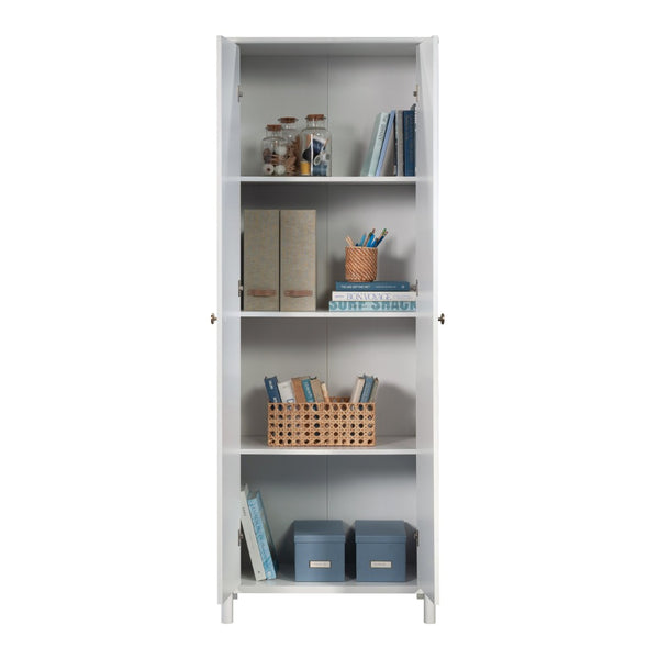 English Elm Storage Cabinet - Sleek White Finish With Adjustable Shelves For Stylish, Versatile Organization Solutions B356P402649-GIGA