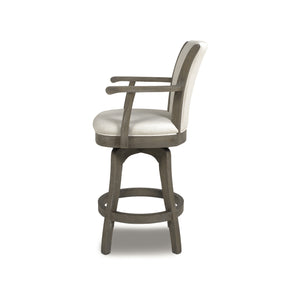 English Elm Jennifer Taylor Home - Williams 27In Swivel Counter Stool - Elegant White Linen, Comfort & Durability For Home Bars B2719P238372