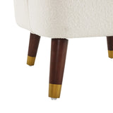 Christopher Knight Home® - Noble House - - Upholstered Barrel Accent Chair With Wooden Legs