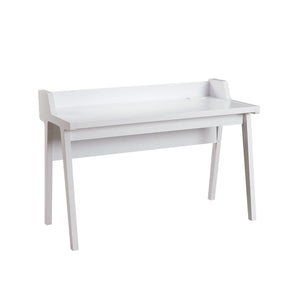 English Elm Home Office Writing Desk With Usb-A Ports, Grounded Outlet & Stylish Wooden Leg Frame Design B107P302908
