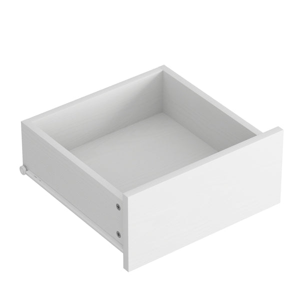 English Elm 8 Drawer Tall Chest Slim Particleboard Build Smooth Gliding Storage for Bedroom Closet White W409S00008