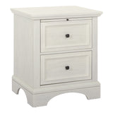 OSP Home Furnishings Farmhouse Basics Nightstand Rustic White