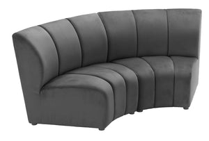 Zuo Modern Garbi Modular Sectional Sofa - Luxurious Velvet Seating With Versatile Design For Modern Spaces Black 100% Polyester,Plywood,Poplar Wood 110775-zuo-modern