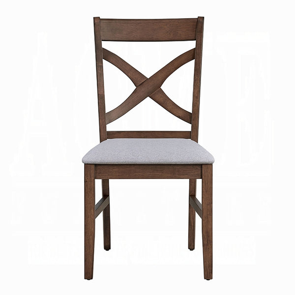 English Elm Modern Sleek 5pc Dining Set with Sturdy Wooden Table and Four Upholstered Side Chairs, Elegant Finish Brown 45 L x 46 W x 6 H B2741S00228