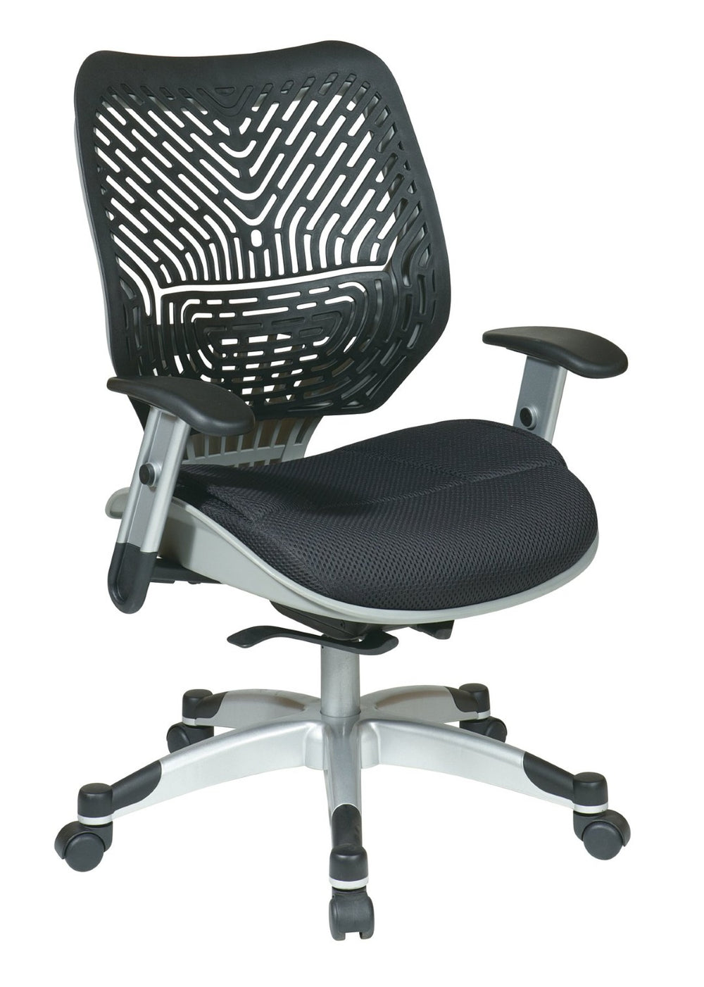 OSP Home Furnishings Spaceflex® Self-adjusting Ergonomic Mesh Office Chair with Lumbar Support and Synchro Tilt 86-M33C625R