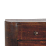 English Elm Solid Wood Lunar 2 Drawer Floating Nightstand