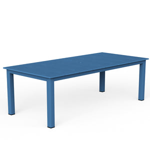 English Elm 7-piece Outdoor Dining Set with Spacious 75" HDPE Table, Aluminum Legs and Waterproof Chairs, Durable Dark Blue T3898S00003