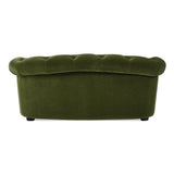 English Elm Kiki 36.5" Chesterfield Dog Sofa Bed, Medium, Olive Green Performance Velvet