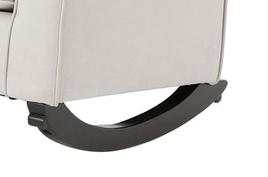 English Elm Elvin Beige Fabric Rocking Chair with Pocket Coil Seat, Wooden Frame & Foam Comfort, 220lb Capacity B2726P345261