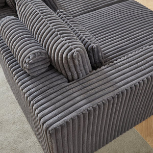 English Elm 87" Oversized Sectional Lounge Chaise - Cloud Plush Sleeper Sofa Bed, No Assembly, Modern Comfort! W834S00321