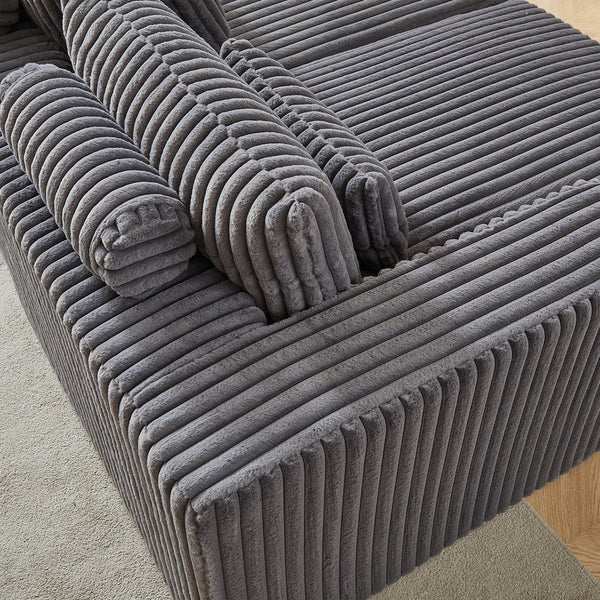 English Elm 87" Oversized Sectional Lounge Chaise - Cloud Plush Sleeper Sofa Bed, No Assembly, Modern Comfort! W834S00321