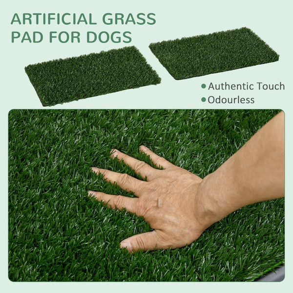 English Elm Pawhut Dog Grass Pad 2 Pack - 26" X 16" Indoor/Outdoor Potty Training Solution With Easy Cleanup! W2225P217612-GIGA